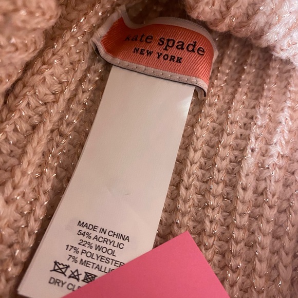 Kate Spade Pink Knit Hat and Mittens Set - Picture 8 of 10